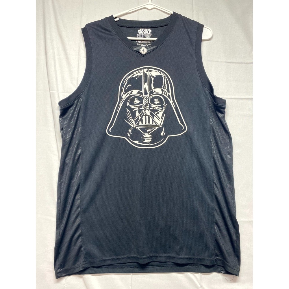Star Wars Darth Vader #77 Tank Top Shirt Mens L 42-44 Black Graphic Sleeveless